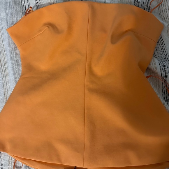 Zara Tops - Zara Orange Strapless Top